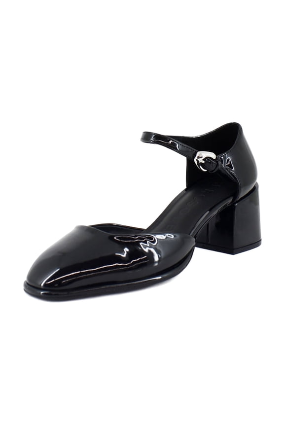 Alma Women's Heels Black Patent Faux Leather Size 7 M