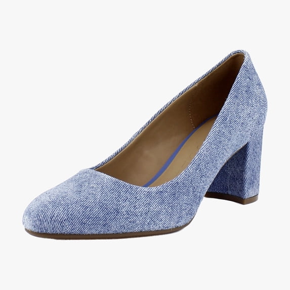 Aerosoles Betsy Women's Heels Blue Denim Suede Size 8.5 W