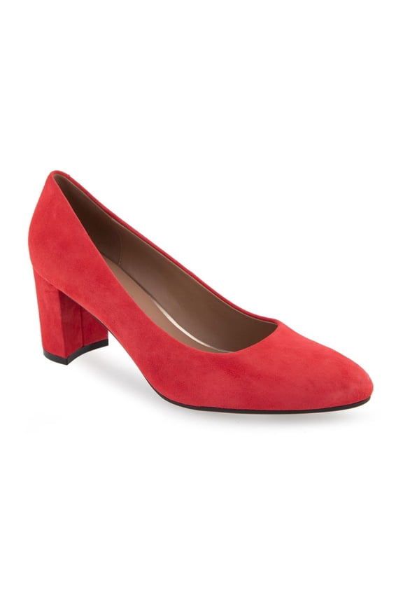 Betsy Women's Suede Dress Pumps Color: Red Size: 7.5