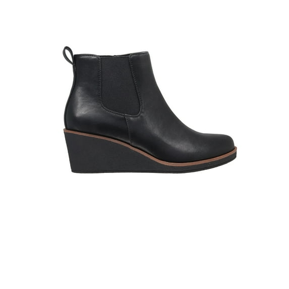 Aerosoles Branda Comfortable Women's Ankle WW Boot in Black Faux Leather, Size 9.5