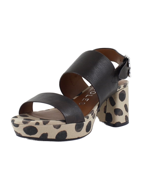Camera Women's Heels Java Spot Leather Size 8.5 M