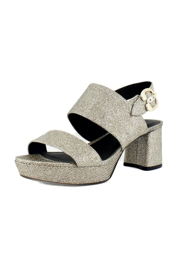 Camera Women's Heels Soft Gold Fabric Size 12 M