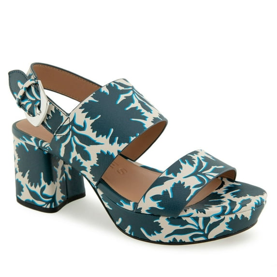 Aerosoles Camilia Women's Platform Sandals Color: Navy Eggnog Floral Size: 5.5