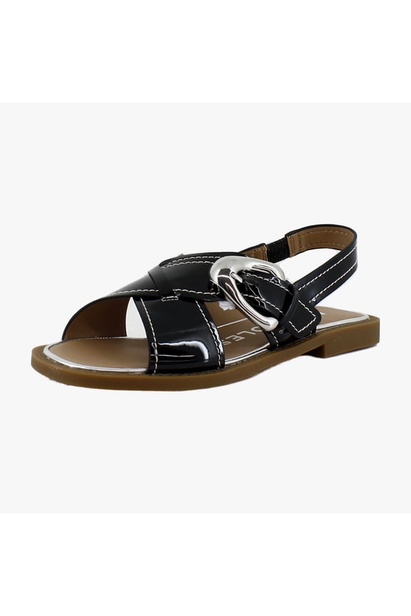 Cassa Women's Sandals Black Patent Size 7.5 M