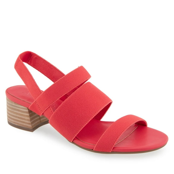Aerosoles Chara Women's Slingback Heeled Sandals Color: Coral Elastic Size: 7.5