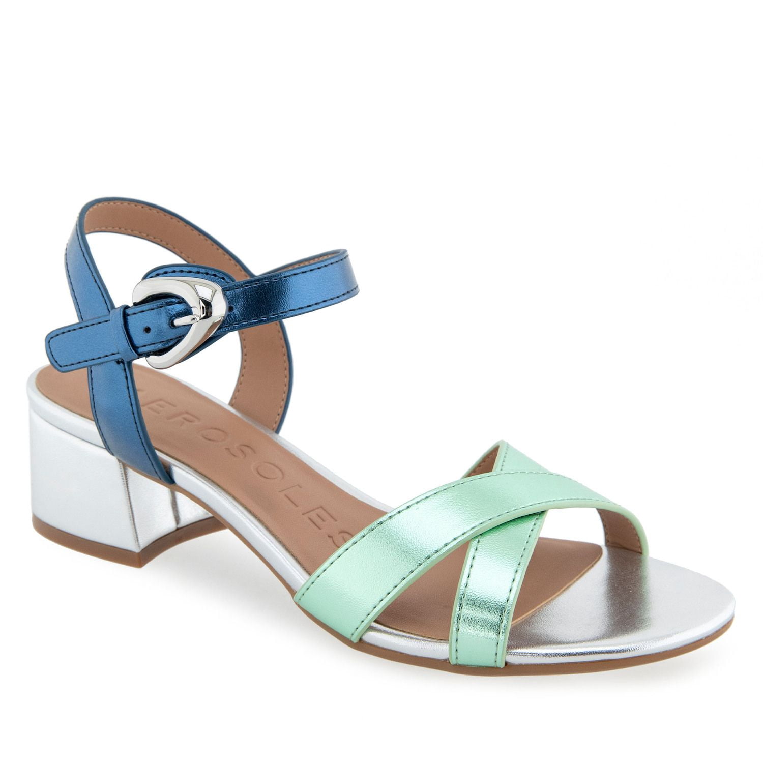 Aerosoles Cinzia Women's Block-Heeled Sandals Color: Mermaid
