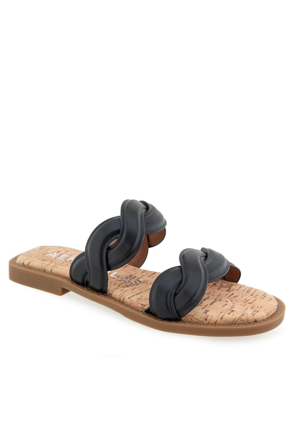 Colette Women's Sandals Black Faux Leather Size 9 M