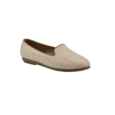 Aerosoles Comfortable Women's Natural Raffia Loafer, Medium Width