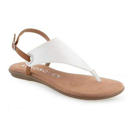 Aerosoles Conclusion Women's Thong Sandals Color: White Size: 10.5 MED