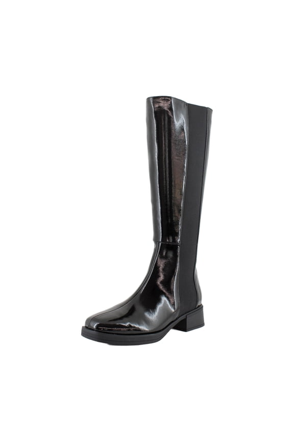 Daria Women's Boots Black Patent Crinkle Faux Leather Size 10 M