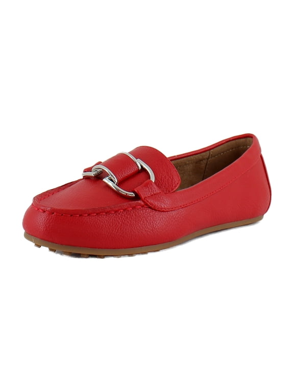 Denver Women's Flats Racing Red Pu Leather Size 6 W