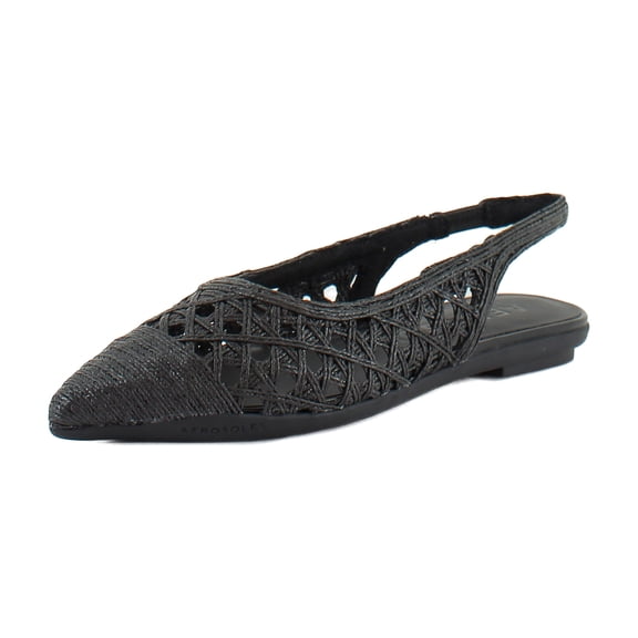Aerosoles Diego Women's Flats Black Embroidered Raffia Size 8.5 M