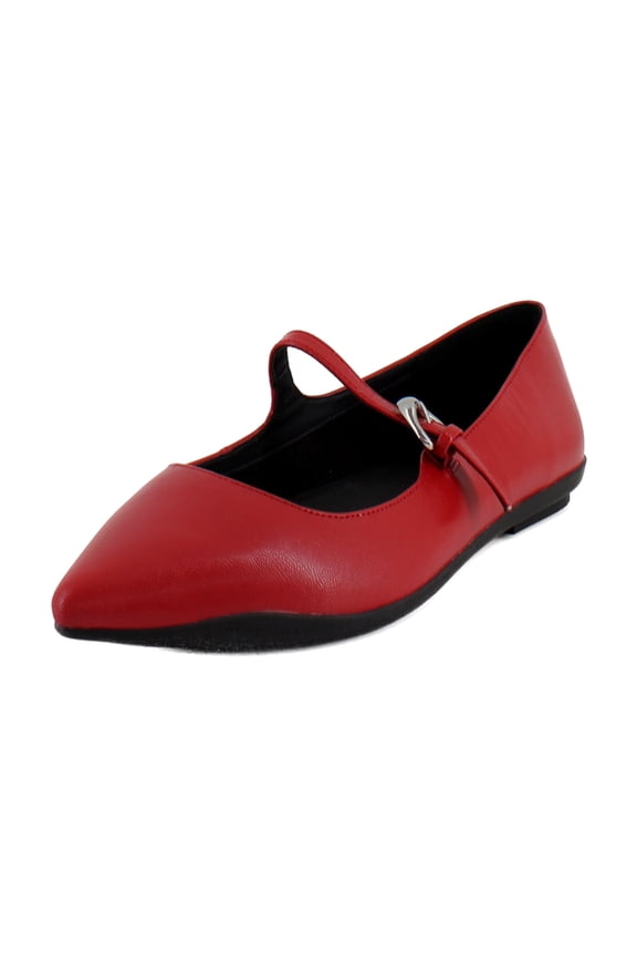 Diva Women's Flats Racing Red Shiny Leather Size 7 M