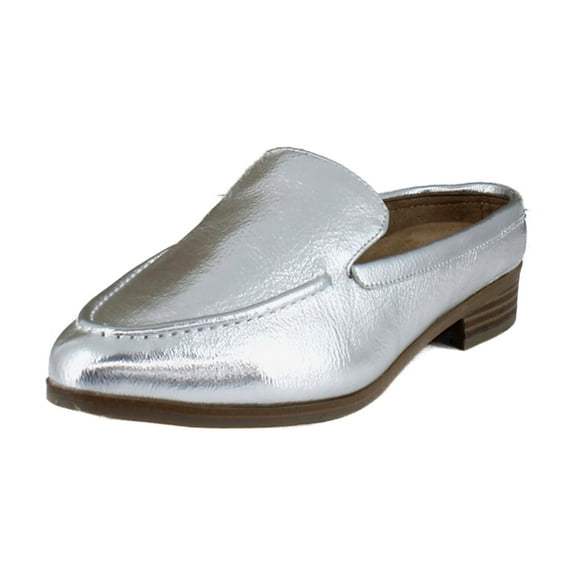 Aerosoles Enright Women's Loafers & Slip-Ons Silver Faux Leather Size 6.5 W