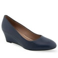 thumbnail image 1 of Aerosoles Iris Women's Leather Dress Pumps Color: Navy Leather Size: 9 WIDE, 1 of 4