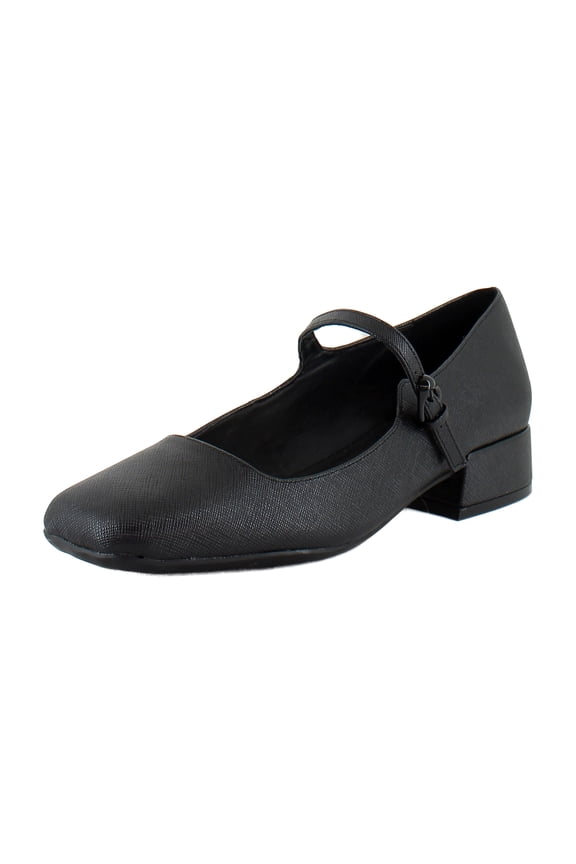 Isannah Women's Heels Black Saffiano Size 9 M