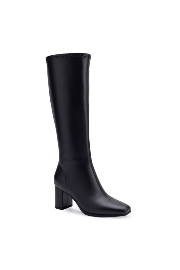 Micah Women's Faux-Leather Knee High Boots Color: Black Size: 8M