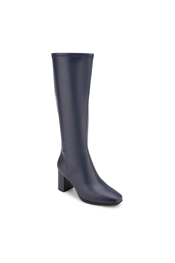 Micah Women's Knee-High Boots Color: Navy Size: 6.5 XW