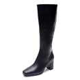 thumbnail image 1 of Aerosoles Micah Women's Faux-Leather Knee High Boots Color: Black Size: 9, 1 of 4