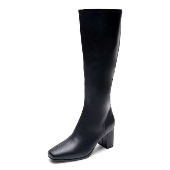 Aerosoles Micah Women's Faux-Leather Knee High Boots Color: Black Size: 9