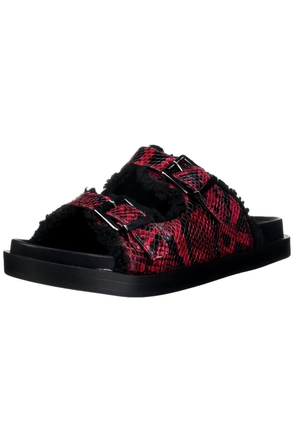 Olivia Slide Sandal Red Snake OLIVIA-634 Women's Size 7