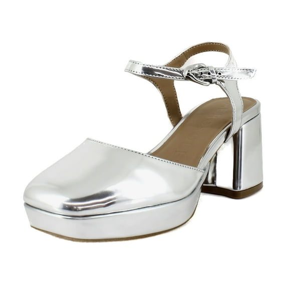 Aerosoles Soir Women's Heels Silver Mirror Metallic Faux Leather Size 6.5 M