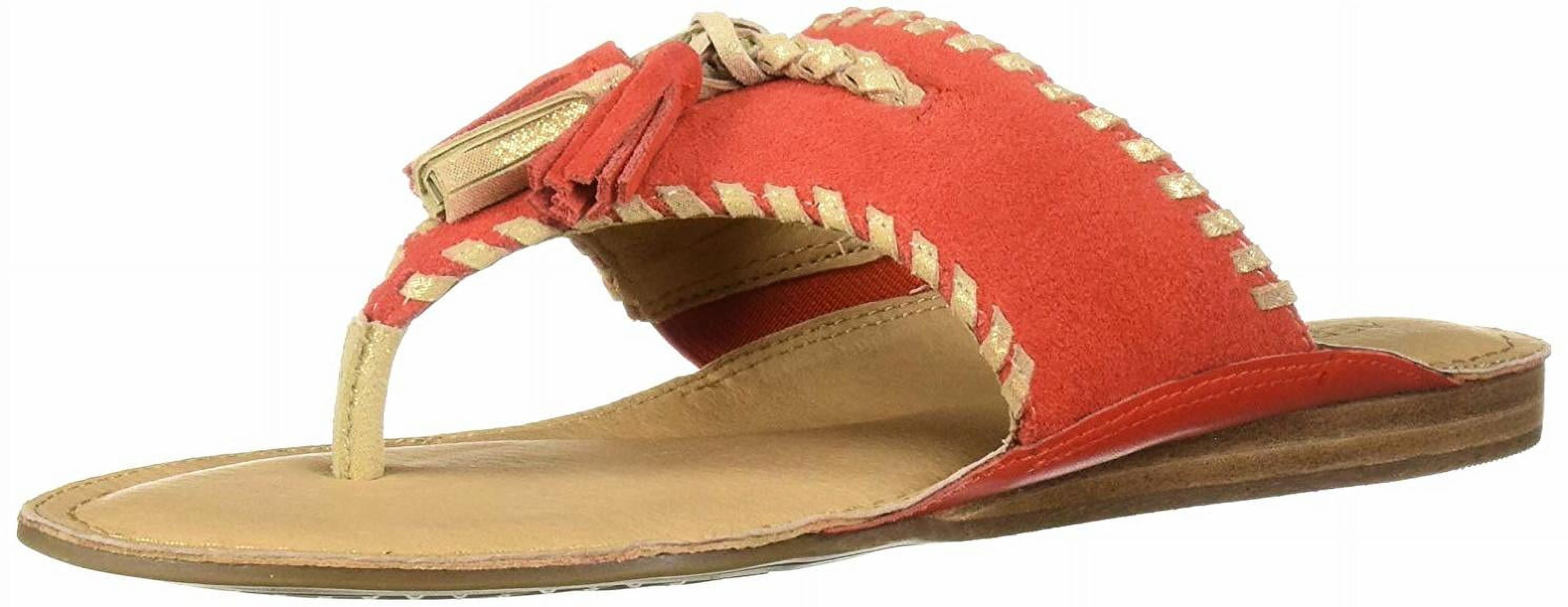 Aerosoles Women s Book of Style Flip Flop Orange Leather Thong Flats Sandals ORANGE SUEDE 5
