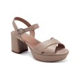 thumbnail image 1 of Aerosoles Womens Cosmos Leather Criss-Cross Block Heels, 1 of 1