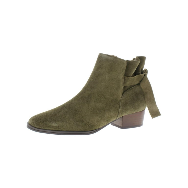 Aerosoles Womens Crosswalk Faux Suede Bow Back Ankle Boots