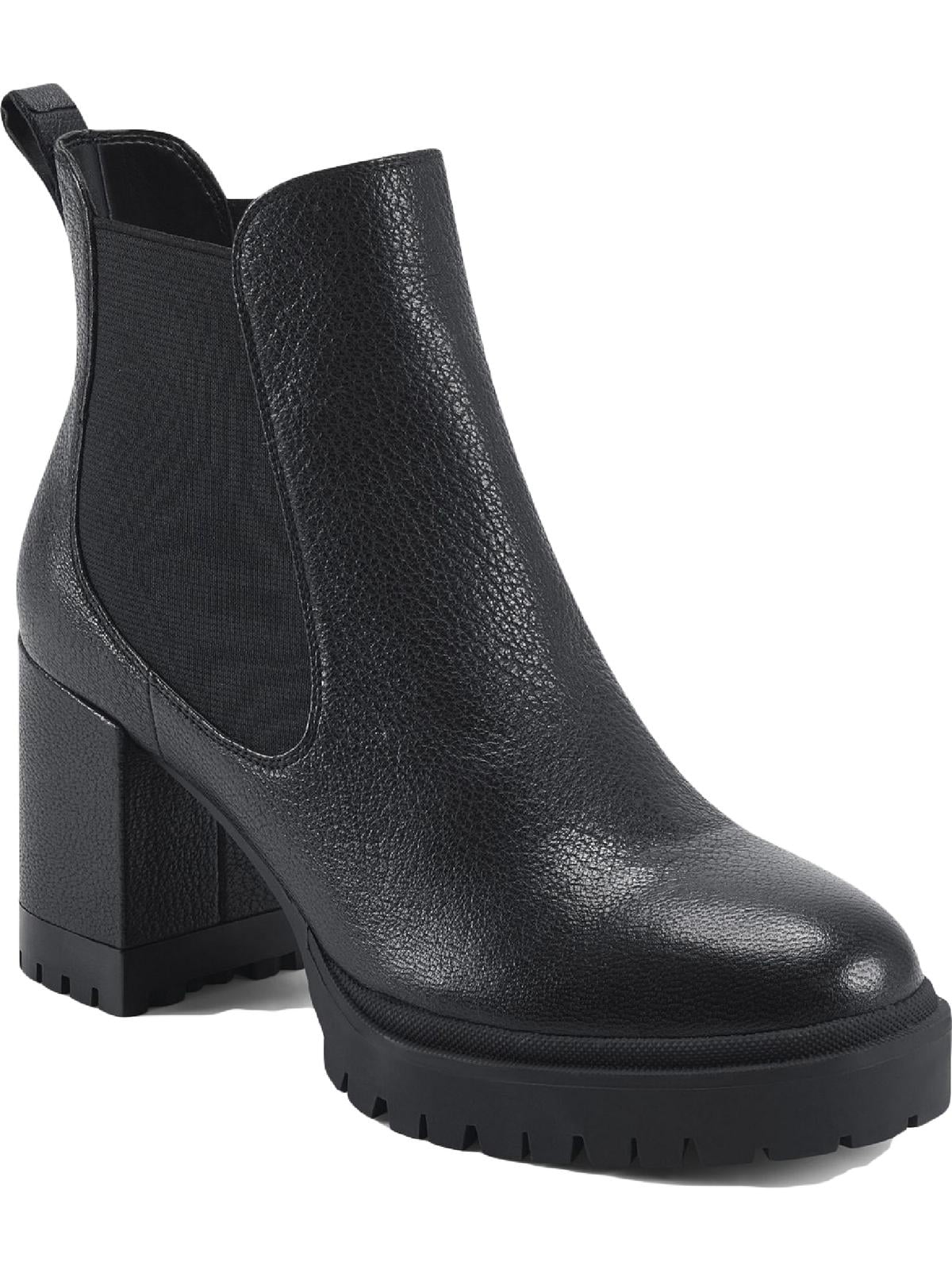 Aerosoles Womens Emelia Leather Slip On Ankle Boots Walmart