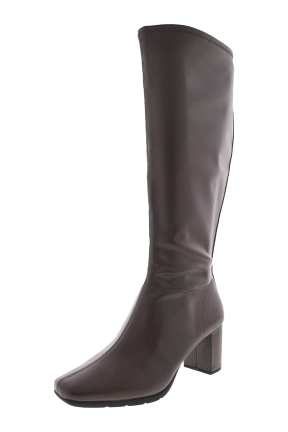 Micah Women's Faux-Leather Knee High Boots Color: Black Size: 7 XW