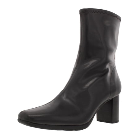 Aerosoles Womens Miley Faux Leather Block Heel Mid-Calf Boots