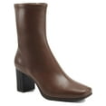 thumbnail image 1 of Aerosoles Womens Miley Faux Leather Block Heel Mid-Calf Boots, 1 of 5