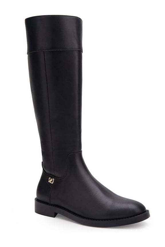 Womens TABA Leather Double Zipper Knee-High Boots