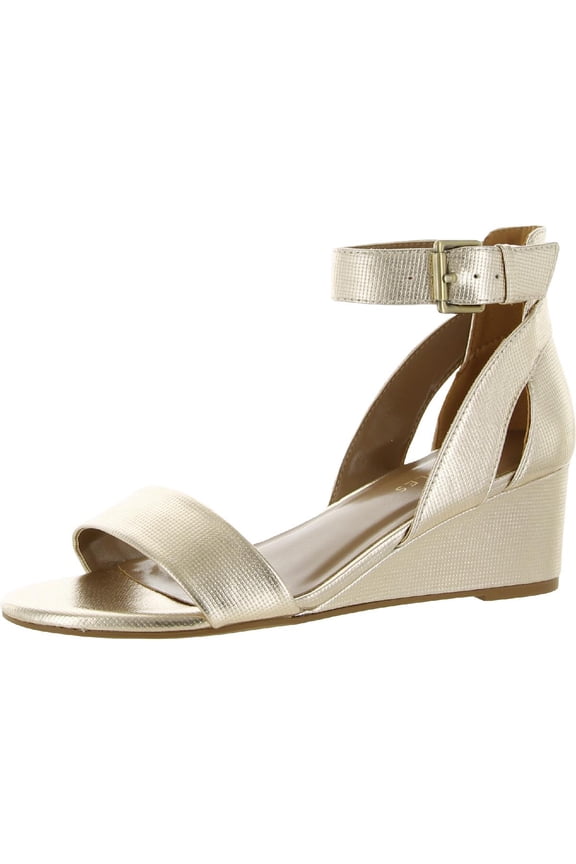 Womens Willowbrook Metallic Ankle Strap Wedge Sandals