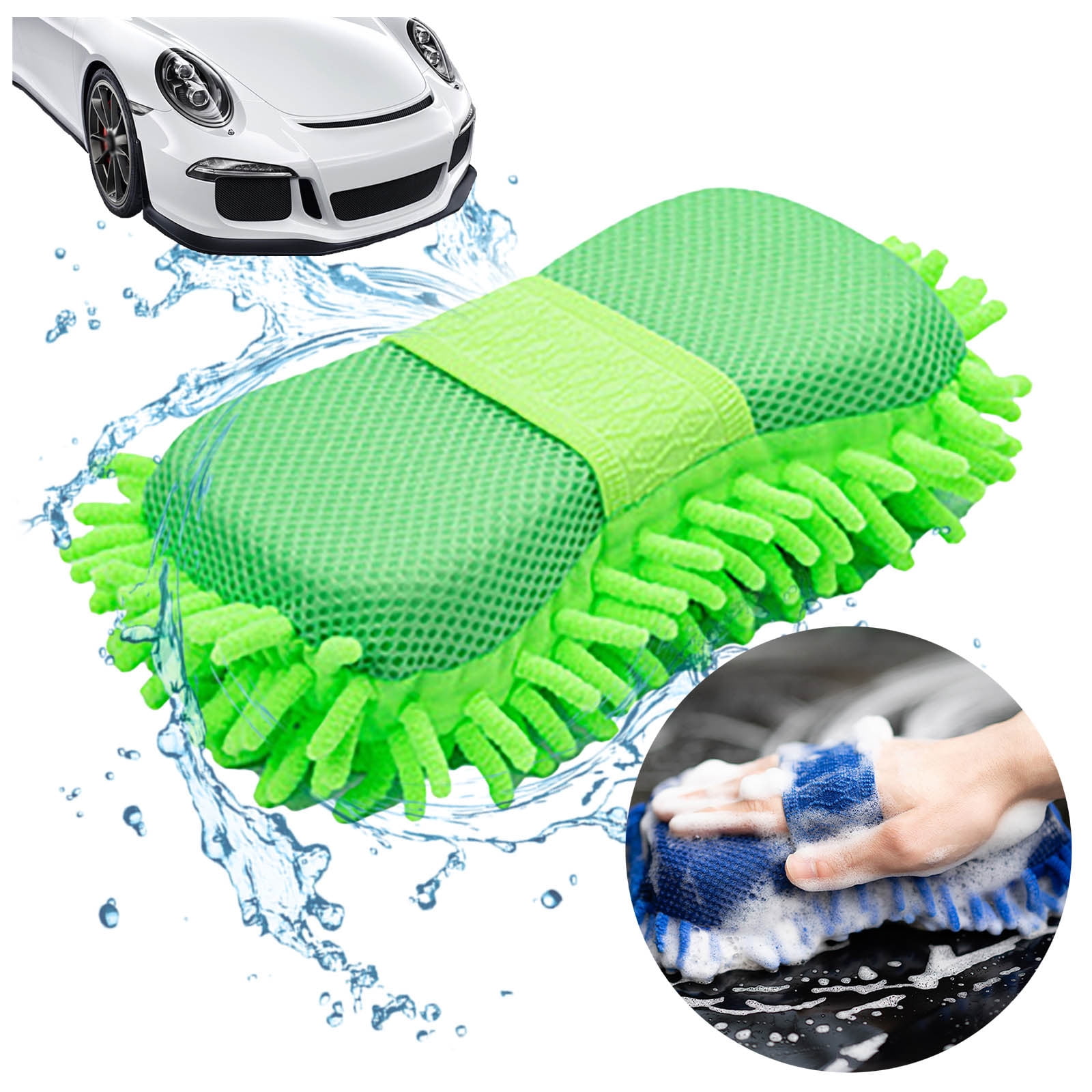 Aerospace 303 Car Wash Sponge With Hand Strap Microfiber Scratch And
