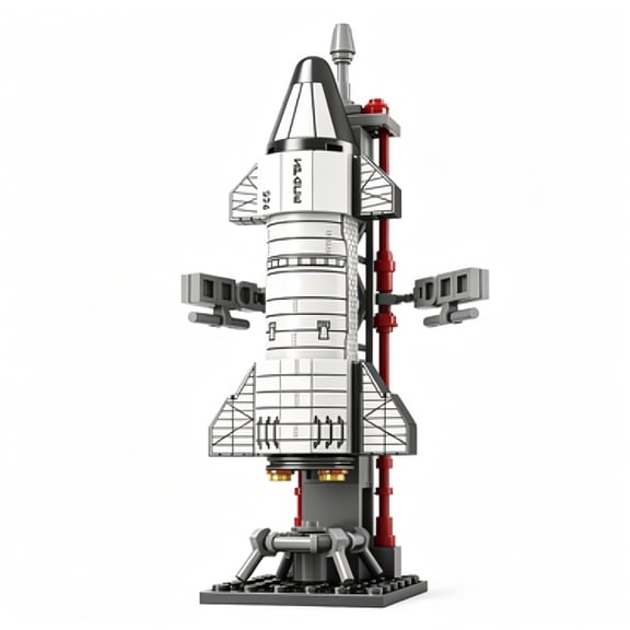 Aerospace Rocket Space Shuttle Construction Block Kit 107 Pcs Spaceship Collectible Model Building Bricks Set