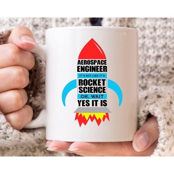 Aerospance Engineer Mug, Cute Outer Space Coffee Cup For Astronaut Lovers And Astronomy Fans, CoS1Mic Space GifT1 Idea For B1O And Gir1ls