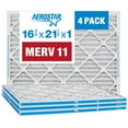 thumbnail image 1 of Aerostar 16 3/8 x 21 1/2 x 1 MERV 11 Pleated Air Filter, AC Furnace Air Filter, 4 Pack, 1 of 5