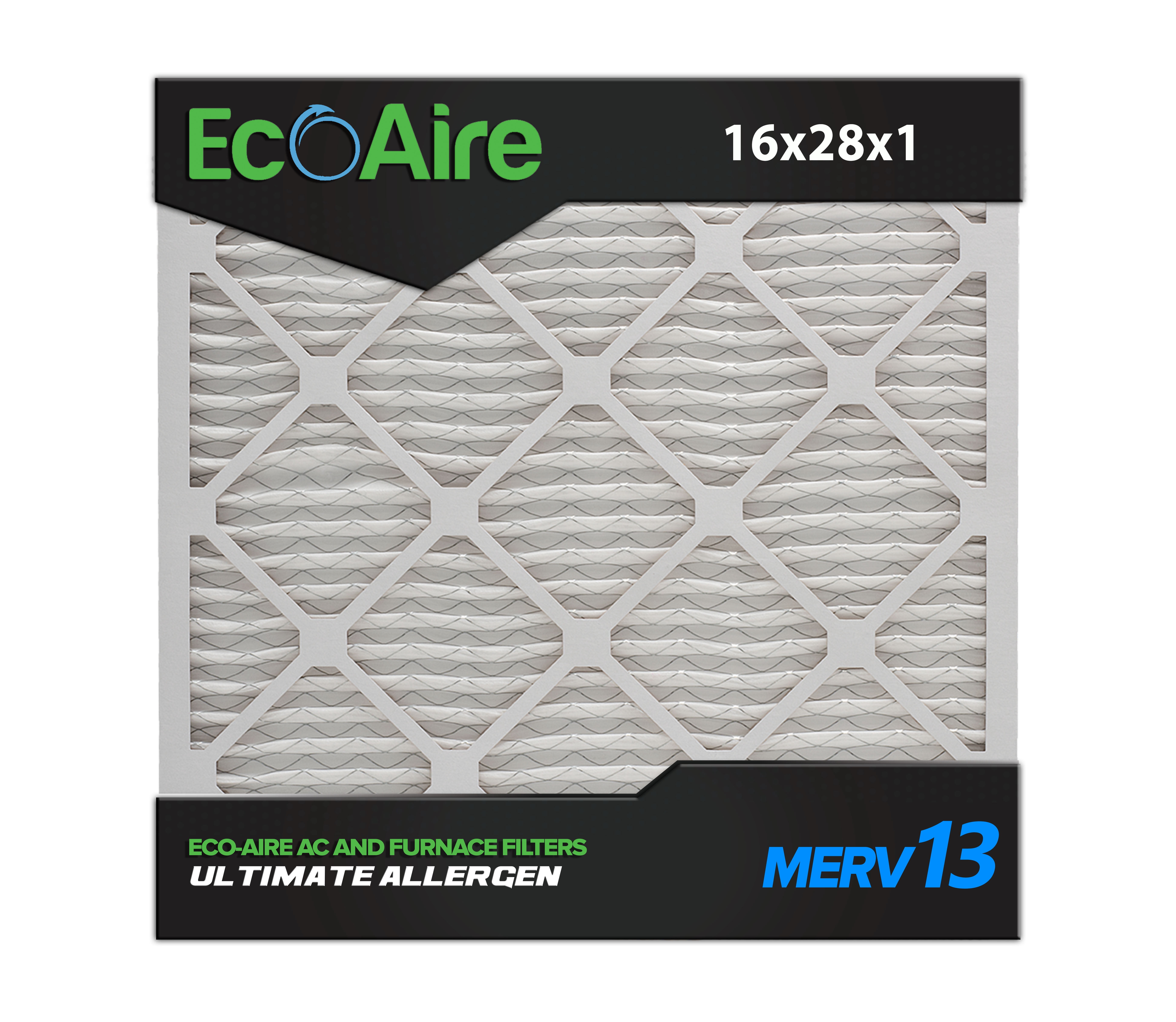 Canopy 16x28x1 MERV 13 AC Furnace Air Filter, Pleated HVAC Filter, MPR 1900 FPR 10, Allergen Defense, 6-Pack, Made in USA