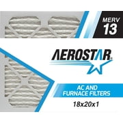 Aerostar 18x20x1 MERV  13, Pleated Air Filter, 18x20x1, Box of 4, Made in the USA