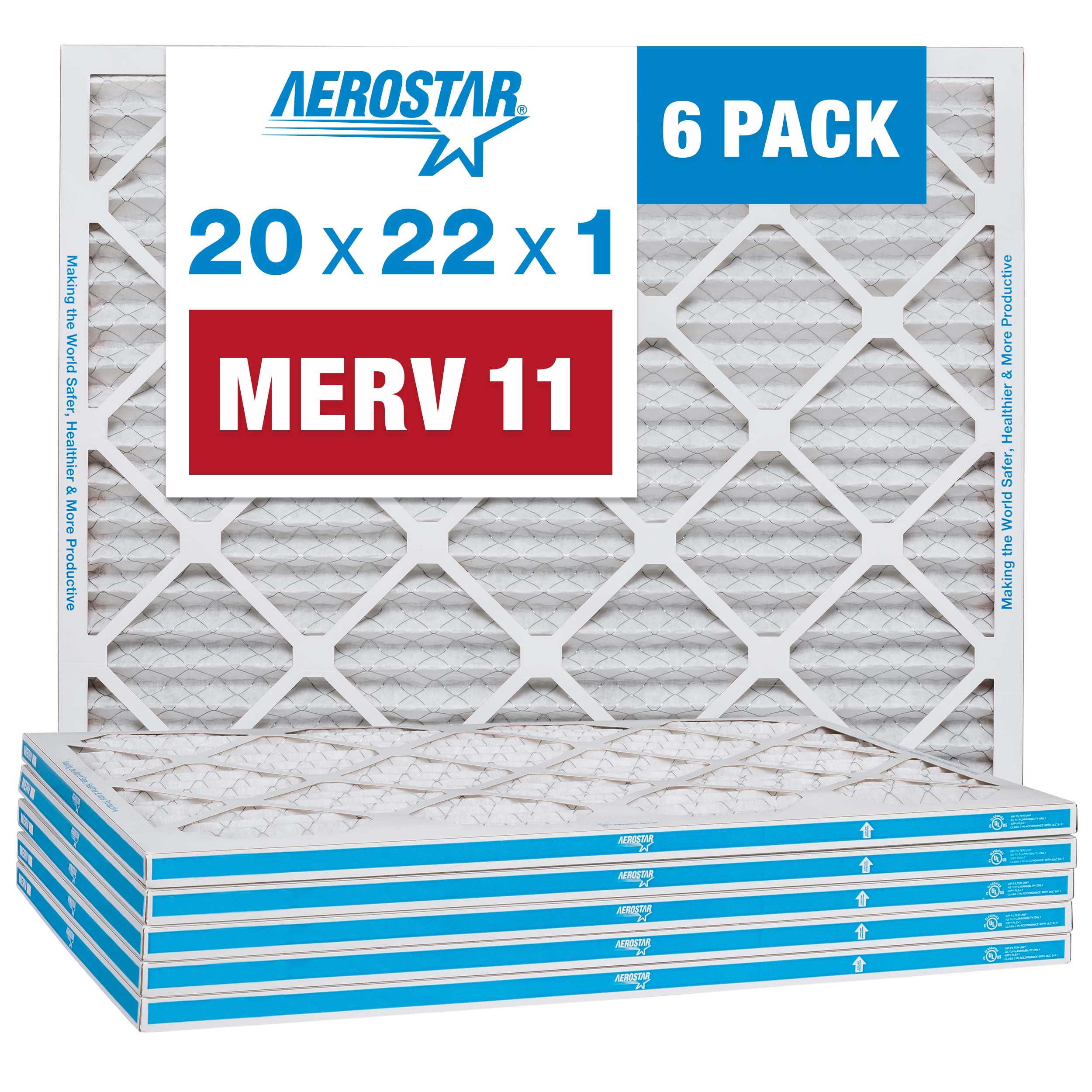 20x36x1 Pleated Air Filter MERV 11 12-Pack - View #8