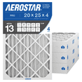 thumbnail image 1 of Aerostar 20x25x4 MERV 13 Air Filter, Pleated AC Furnace HVAC, Smoke Bacteria Allergy, 4 Pack, 1 of 7