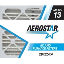Aerostar 20x25x4 MERV  13, Pleated Air Filter, 20 x 25 x 4, Box of 4, Made in the USA