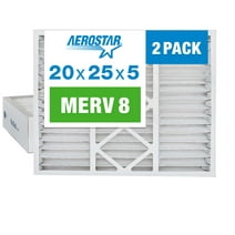 Aerostar 20x25x5 MERV 8 Pleated Replacement Air Filter for Trion Air Bear 229990-102, 2 Pack