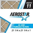 thumbnail image 1 of Aerostar 21x21x1 MERV 11 Pleated Air Filter, AC Furnace HVAC, 4 Pack, 1 of 6