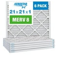 Aerostar 21x21x1 MERV 8 Pleated Air Filter, AC Furnace Air Filter, 6