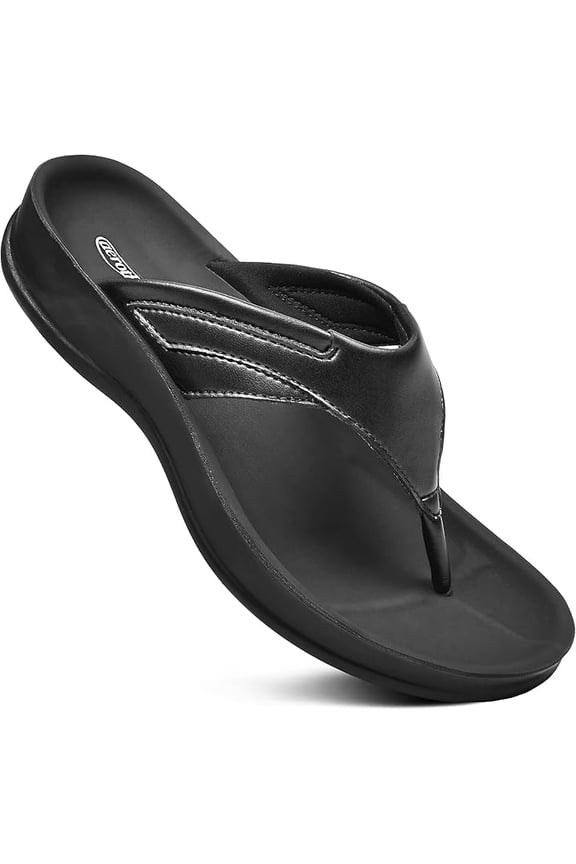 Arch Supportive Strappy Orthotic Comfortable Flip Flops Cushion Soft Toe Post Non-Slip Summer Casual Travel Walking Thong Sandals Women Beach Essentials