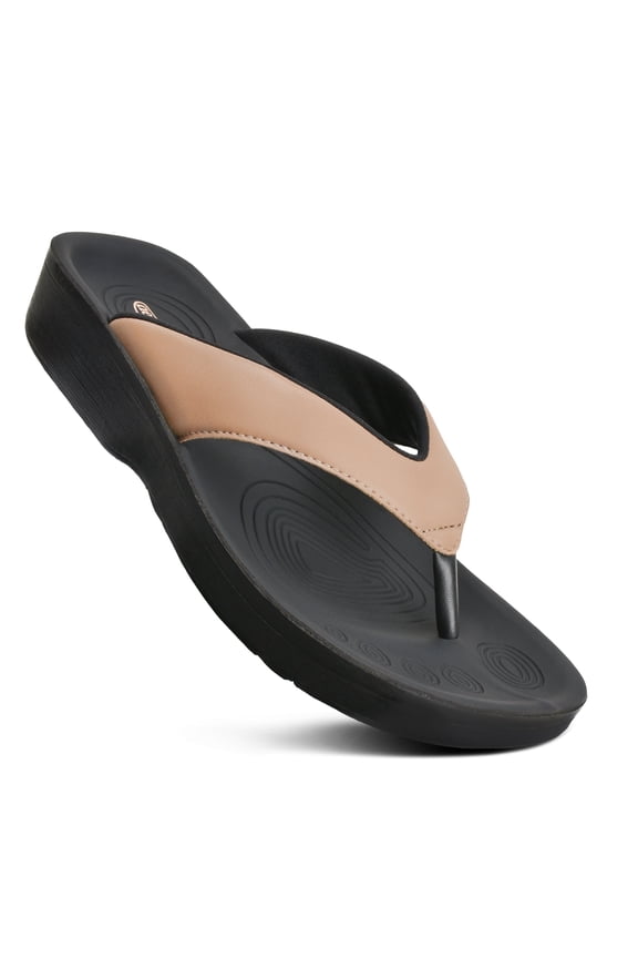 Flumen Comfortable Arch Support Thong Sandals for Women