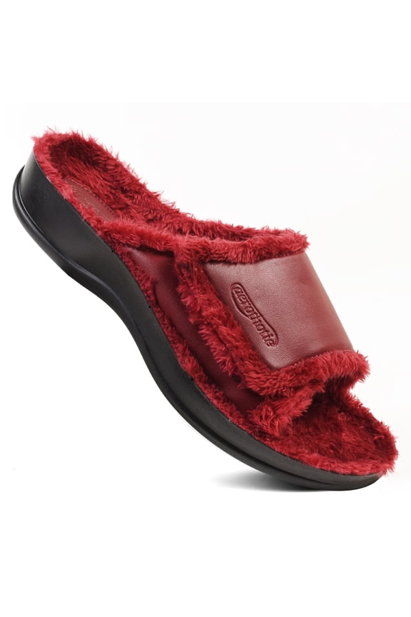 Hadley Women’s Cozy Faux Fur Slippers – Indoor House Shoes with Memory Foam Comfort